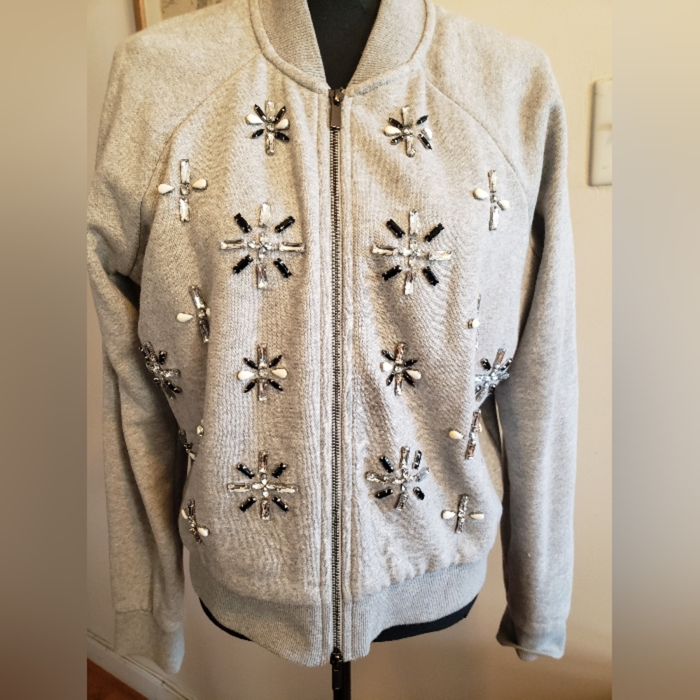 Banana Republic Bejeweled Sweat Jacket